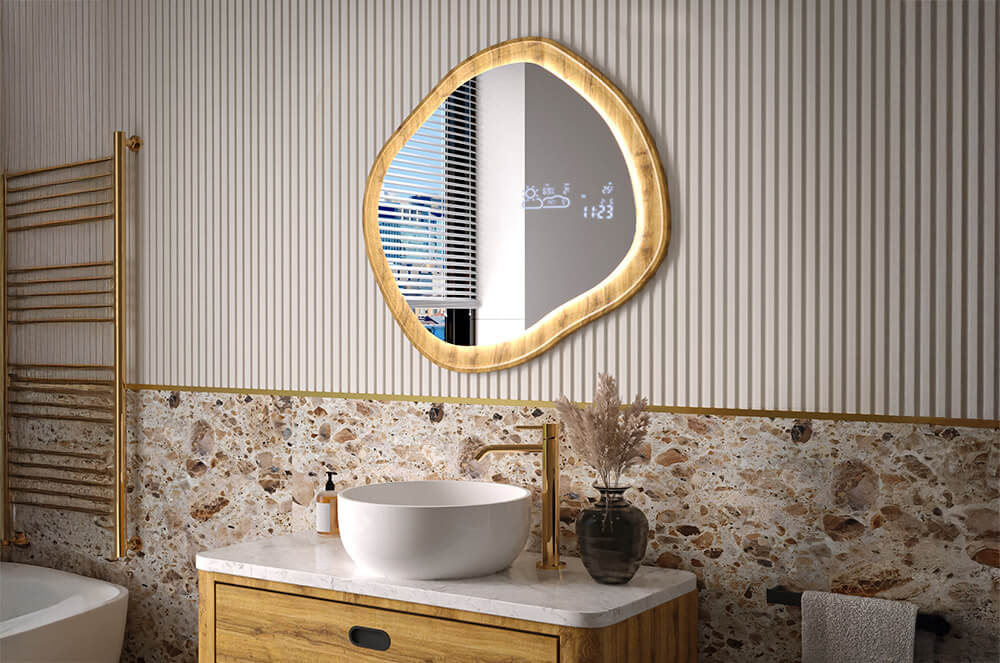 Customised framed mirror