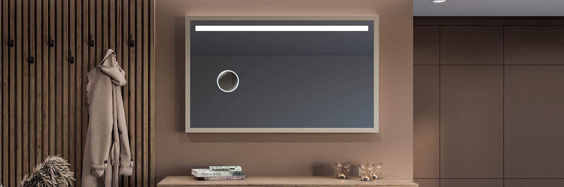 The magnification of the mirror