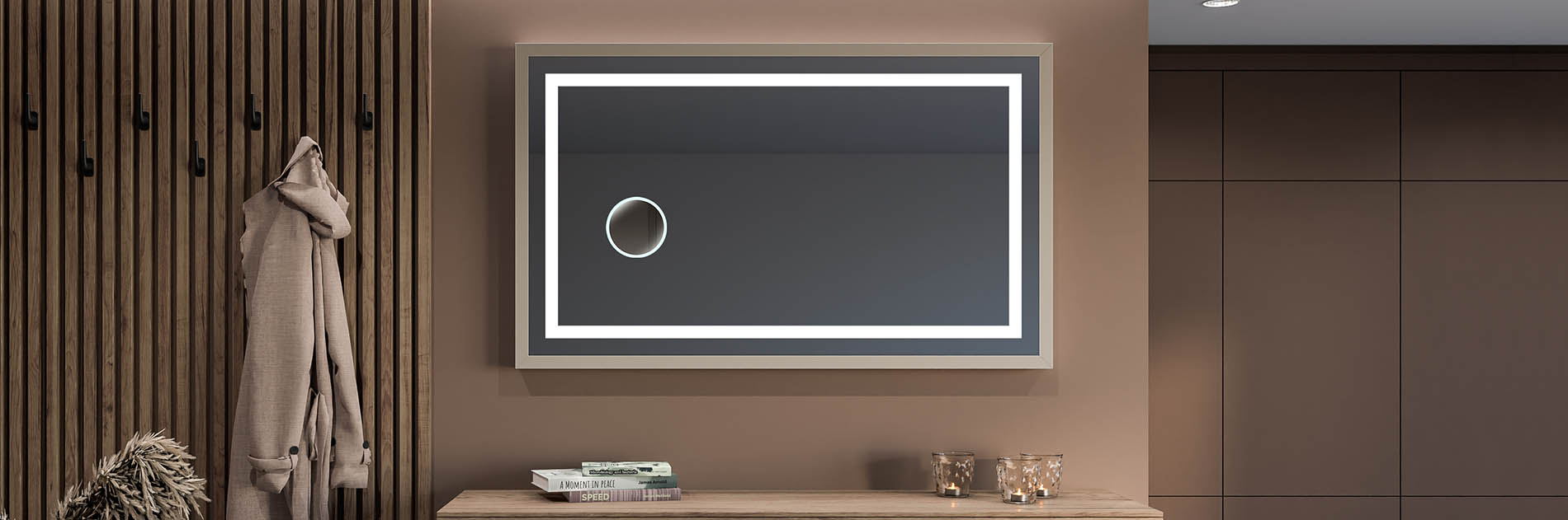 The magnification of the mirror