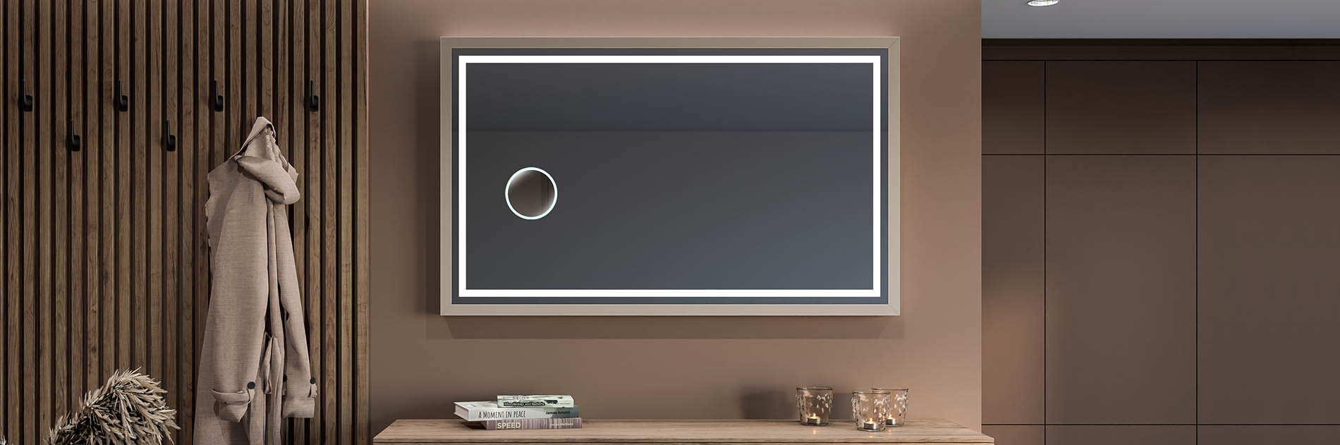 The magnification of the mirror