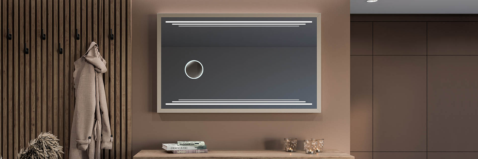 The magnification of the mirror