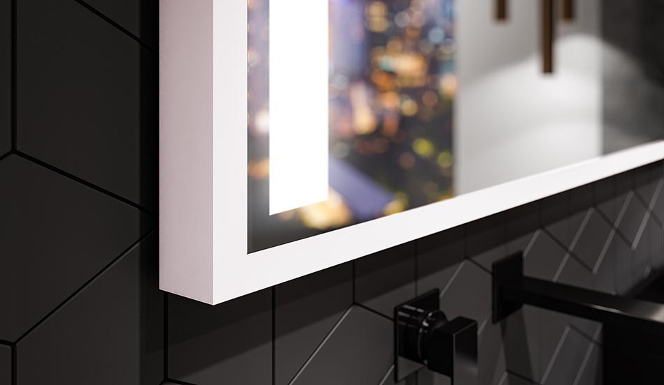 Loft-style LED mirror with vintage charm – illuminated wall mirror | ARTFORMA