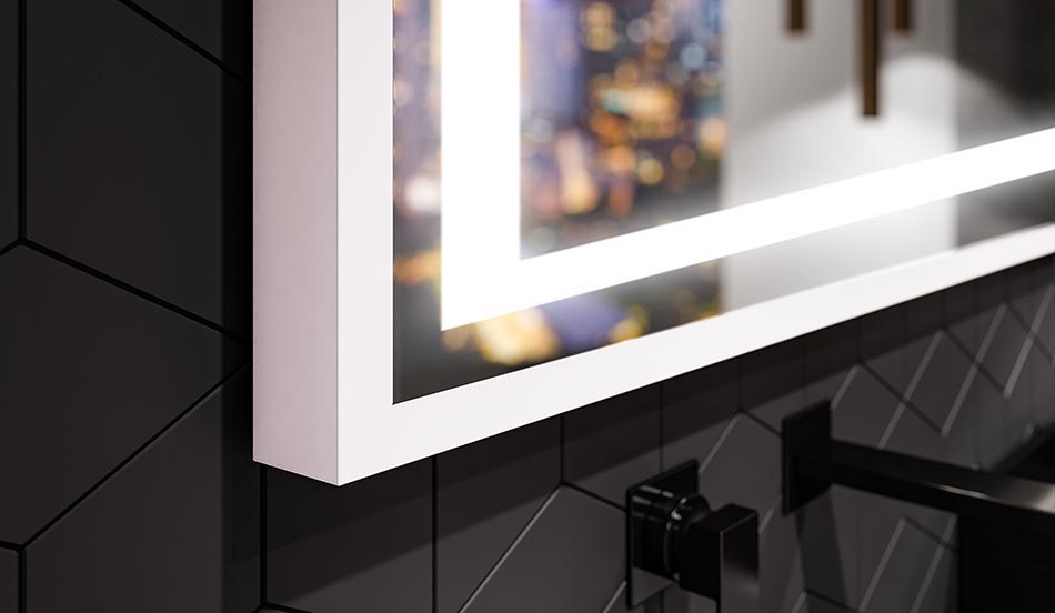 Loft-style LED mirror with vintage charm – illuminated wall mirror | ARTFORMA