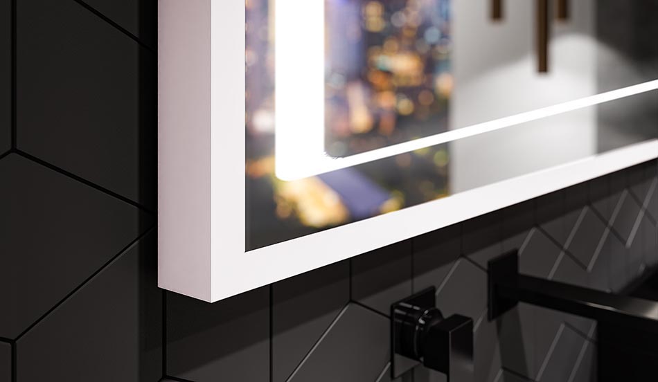 Loft-style LED mirror with vintage charm – illuminated wall mirror | ARTFORMA