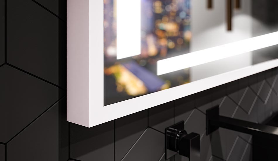 Loft-style LED mirror with vintage charm – illuminated wall mirror | ARTFORMA