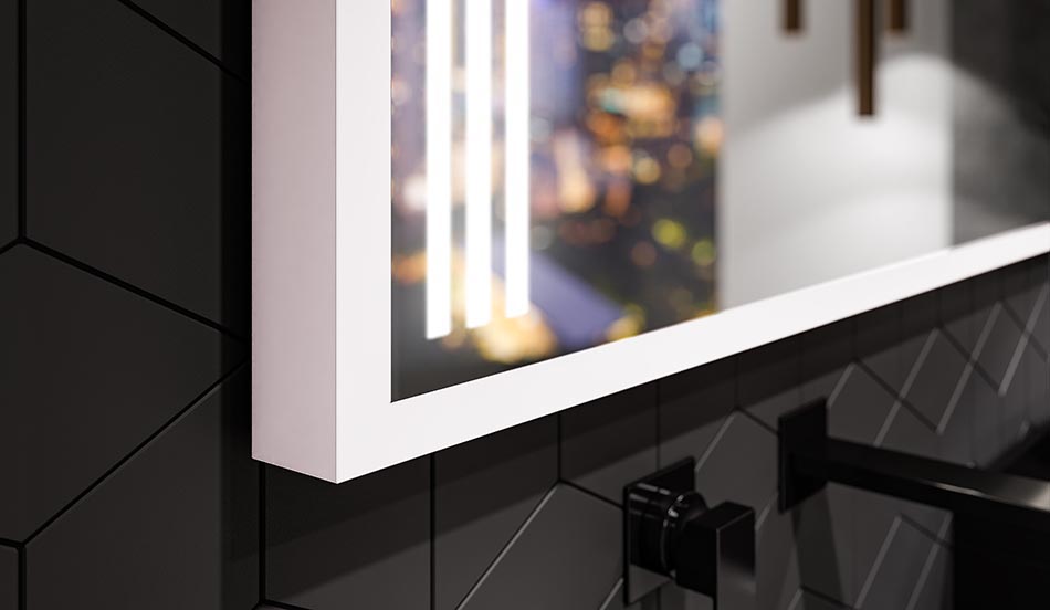Loft-style LED mirror with vintage charm – illuminated wall mirror | ARTFORMA
