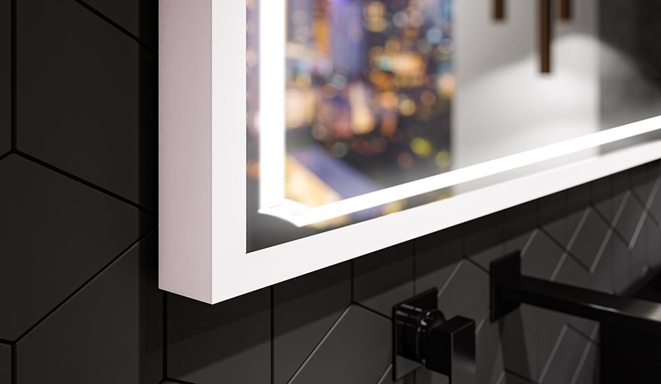 Loft-style LED mirror with vintage charm – illuminated wall mirror | ARTFORMA
