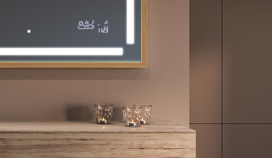 Urban interior mirror with loft aesthetics and backlight – decorative mirror | ARTFORMA