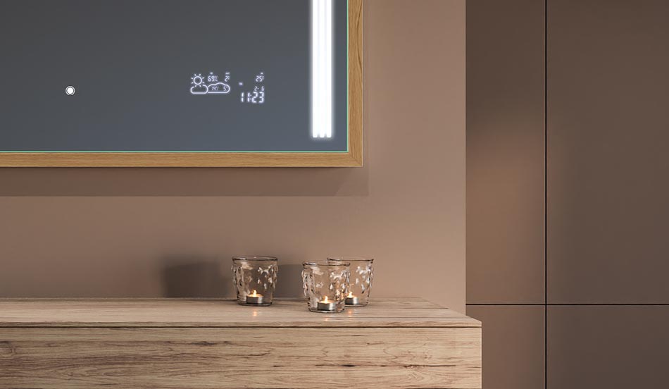 Urban interior mirror with loft aesthetics and backlight – decorative mirror | ARTFORMA