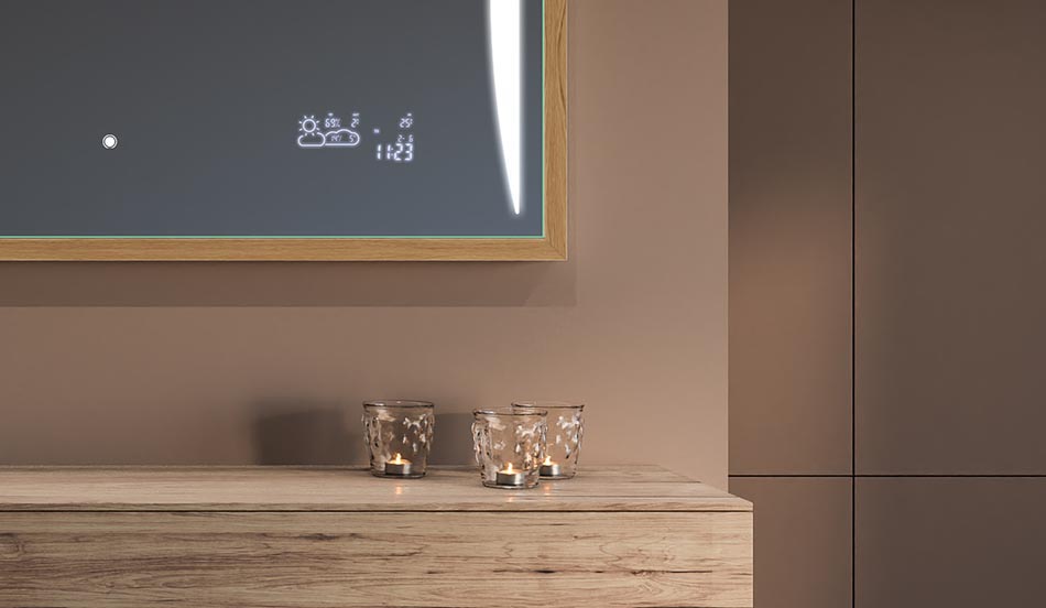 Urban interior mirror with loft aesthetics and backlight – decorative mirror | ARTFORMA