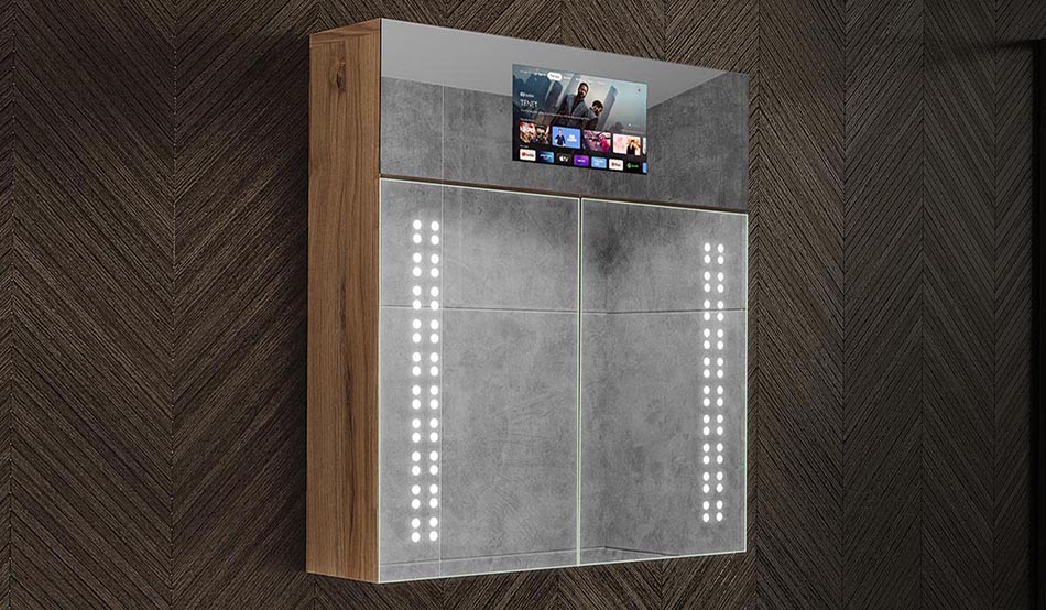 Sarah cabinet with built-in LED and touch sensor – illuminated mirror | ARTFORMA