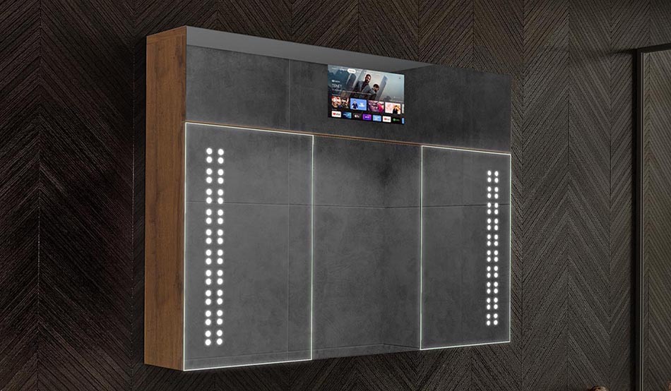 Sarah cabinet with built-in LED and touch sensor – illuminated mirror | ARTFORMA