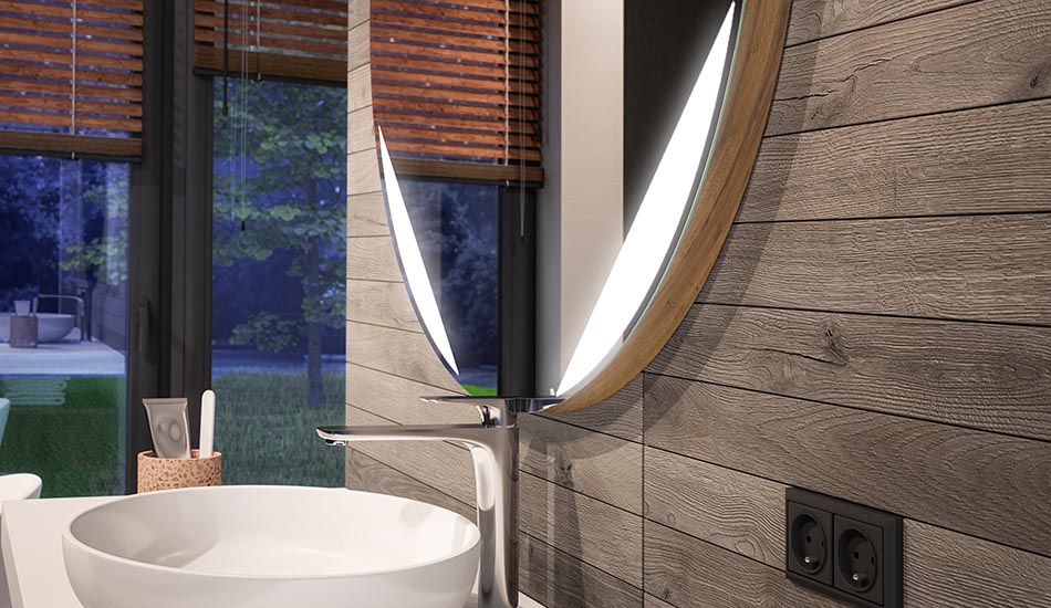 Round LED mirror with ambient backlight – bathroom mirror | ARTFORMA
