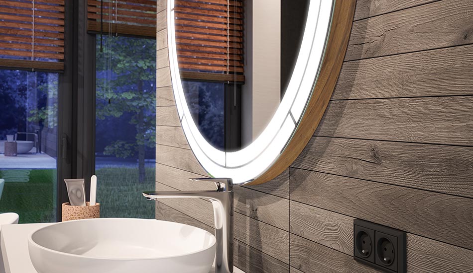 Round LED mirror with ambient backlight – bathroom mirror | ARTFORMA
