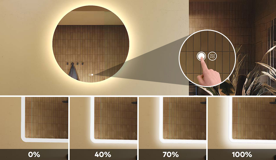 Adjust the Light Intensity of Your Bathroom Mirror!