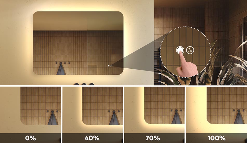 Adjust the Light Intensity of Your Bathroom Mirror!