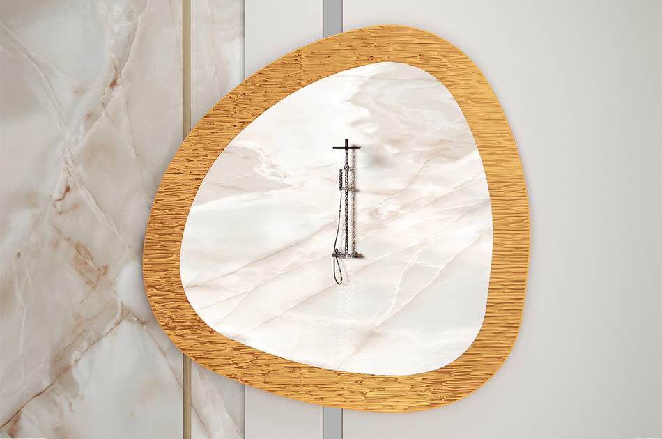 Match the colour of the metal mirror frame to your interior