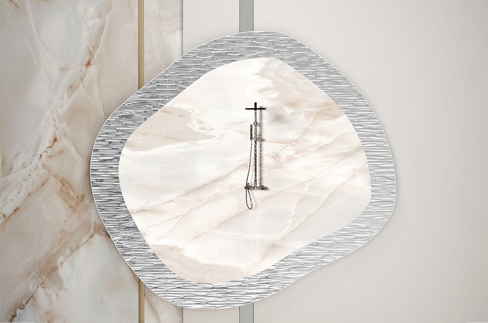 Match the colour of the metal mirror frame to your interior