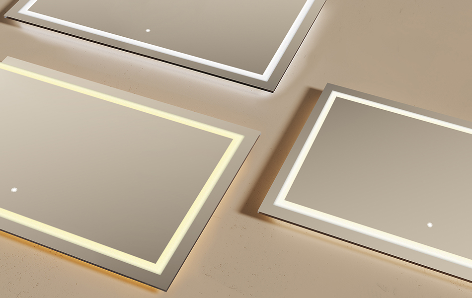 The LED lighting is controlled via a touch switch. A single touch of the switch turns the backlight on and off, while by holding the switch when the lighting is on you change the temperature of the LED lighting.