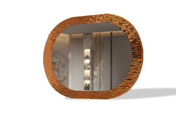 Mirrors with a metal veneer