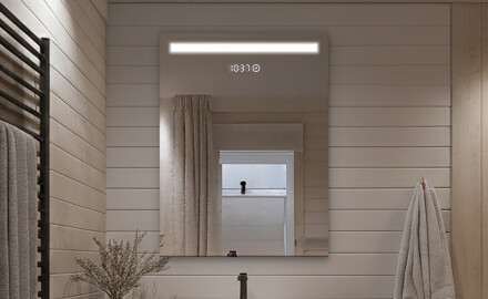 Vertical mirrors with a decorative cover