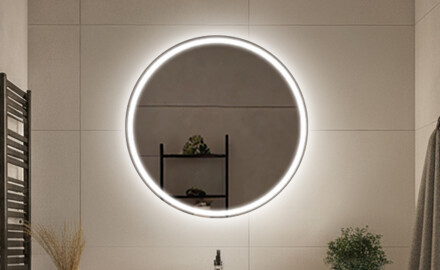 Round battery-powered mirrors