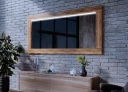 Solid wood-framed mirror