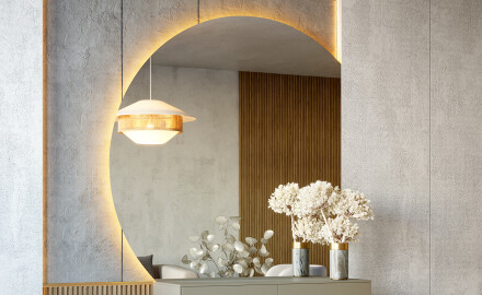 Quarter-circle mirrors