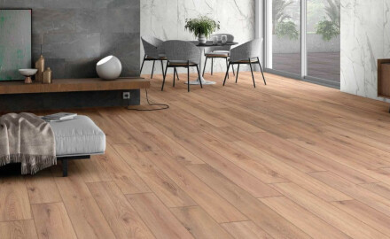 Wood-effect porcelain stoneware floor tiles, 20x120 Frame Mid, matt, rectified, A4H101