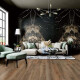 Glazed Porcelain Floor Tiles 60x120, black with gold veining, gloss finish, rectified, A4H109 Pierre Black #4
