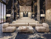 Glazed Porcelain Floor Tiles 60x120 with a gold vein, matt, rectified, A4H110 Pierre Black