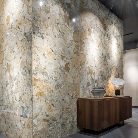 Large-format porcelain tiles, 120x280, beige-grey marble, glossy finish, A4H1111 Calda Ambrozia #2