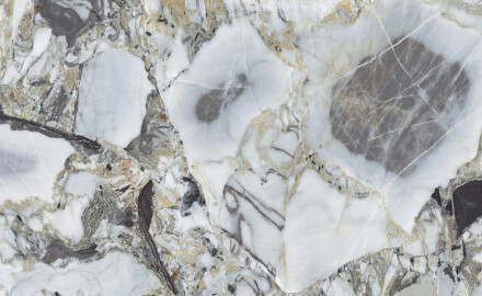 120x120 floor tiles, white marble with gold veins, gloss finish A4H1120 Bellezza Bianca