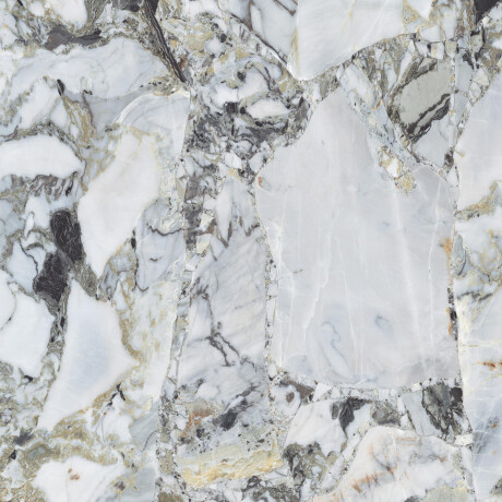 120x120 floor tiles, white marble with gold veins, gloss finish A4H1120 Bellezza Bianca #3