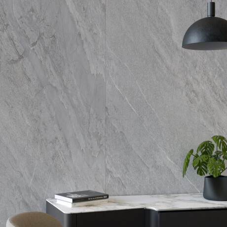 Glazed porcelain stoneware floor tiles, 120x280 cm, stone grey, matt finish, A4H1129 Agathos Grey #3