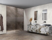 Glazed porcelain stoneware floor tiles, 120x280 cm, brown stone-effect, matt finish, A4H1133 Agathos Multicolor