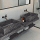 Glazed porcelain floor tiles, 120x280 cm, anthracite stone, matt finish, A4H1137 Agathos Anthracite #2