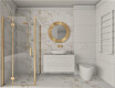 Glazed porcelain stoneware floor tiles, 60x120cm, white with gold veining, matt, rectified, A4H116 Varenna