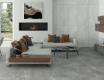 Glazed porcelain stoneware floor tiles, 60x120cm, light grey, matt, rectified, A4H125, Materia Pearl