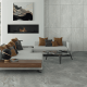 Glazed porcelain stoneware floor tiles, 60x120cm, light grey, matt, rectified, A4H125, Materia Pearl #1