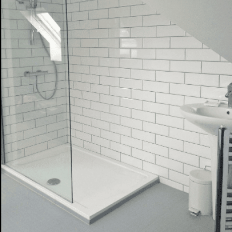 10x30 white gloss flat wall tile A4H17 Blanco Brillo #3