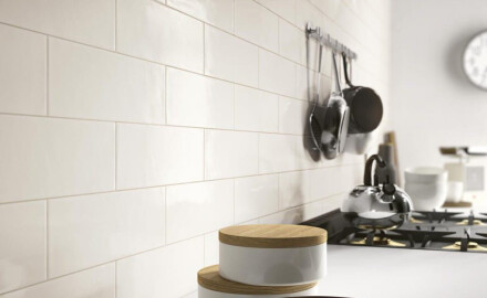 10x30 ceramic wall tile, matt white, flat, A4H18 Blanco Mate