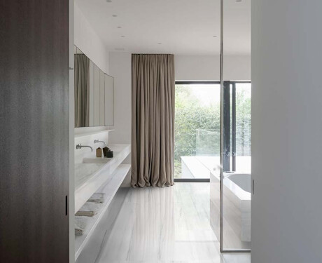 Large-format porcelain stoneware floor tile, 120×280 cm, matt grey with a subtle veining, rectified, A4H186 Dolomite