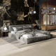 Large-format 120x280 cm black glossy porcelain stoneware tile with gold veining, rectified, A4H195 Pierre Black #6