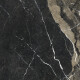 Large-format 120x280 cm black glossy porcelain stoneware tile with gold veining, rectified, A4H195 Pierre Black #9