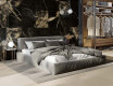 Pierre Black glazed porcelain stoneware floor tiles, 120x120 cm, glossy black with gold veining, rectified, A4H197