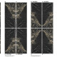 Large-format porcelain stoneware floor tile, 120x280cm, Bookmatch, black gloss with gold veining, rectified, A4H203 Pierre Black #3