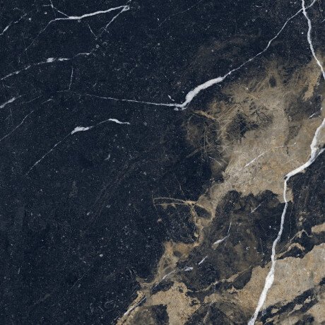 Large-format porcelain stoneware floor tile, 120x280cm, Bookmatch, black gloss with gold veining, rectified, A4H203 Pierre Black #5