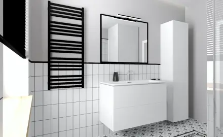 10x20 ceramic wall tile, matt white, flat, A4H23 Blanco Mate