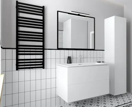 10x20 ceramic wall tile, matt white, flat, A4H23 Blanco Mate